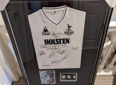 Tottenham 1984 UEFA signed jersey with programme
