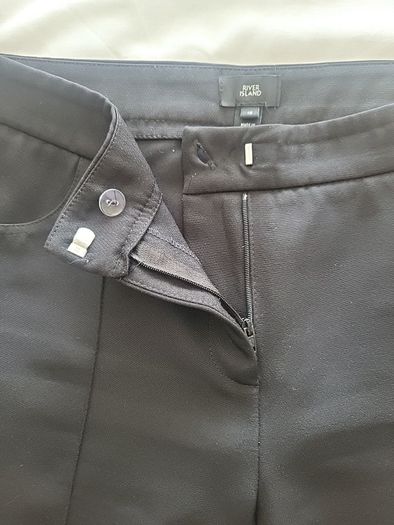 River Island Black Crop Trousers