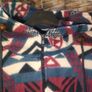 Purple and blue Vintage Aztec print hooded fleece  med to large Image 2