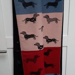 Dachshund print scarf BNWT