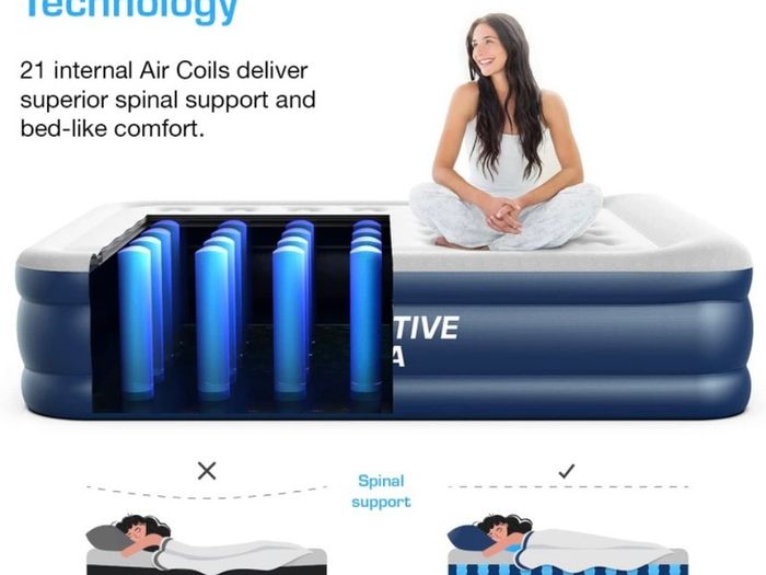 Premium Double Size AirBed with a Built-in Electric Pump and Pillow SEE DESCRIPTION FOR MORE SIZES (FREE POSTAGE)