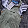 Brand-New Jojo Maman Bebe Dungaree Set with T-Shirt Image 2