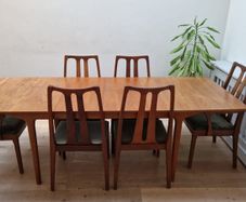 Mid Century McIntosh Table and 6 chairs
