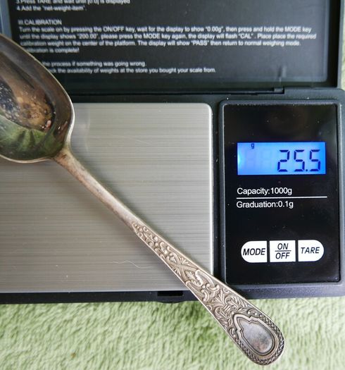 Antique Sterling Silver Christening Spoon by James Crichton & Sons of Glasgow, presented in its Original Velvet-lined Box. with original handwritten note from Glasgow dated October 4, 1886.
