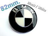 BMW Black / White Emblem Badge Front Bonnet Logo 1 3 5 6 7 x z m class 82