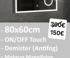 LED Bathroom Mirror 80cm