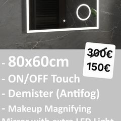 LED Bathroom Mirror 80cm