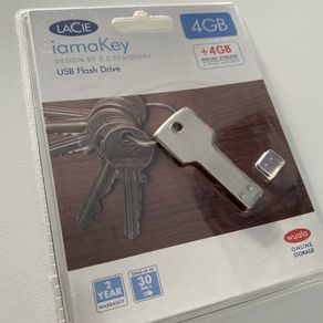 LaCie 4 GB USB 2.0 Waterproof Flash Drive for Windows or Mac OS | Metal