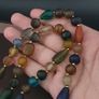 Vintage African Style MultiColor Mix Glass Beads Necklace Image 10
