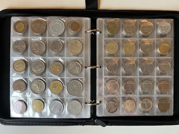 Coins collection foreign unknown 300 coins in album