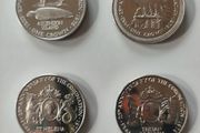Queen Elizabeth 25th Silver Jubilee Anniversary One Crown Coins