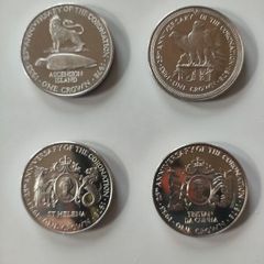 Queen Elizabeth 25th Silver Jubilee Anniversary One Crown Coins