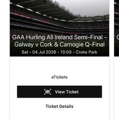 Cork VS Galway - Ticket Single