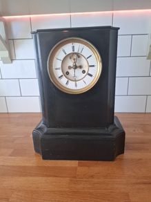 Stunning antique victorian marble clock Moulinie Geneva Switzerland Swiss