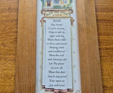 Vintage God Bless This House, Make it Safe. Wooden Irish Blessing.
