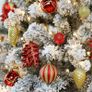106pcs Christmas Baubles Ornaments for Christmas Tree Decorations Shatterproof Plastic Decorative Baubles Set for Festival/Holiday/Wedding Party Decoration with Hooks Included,Red & Gold Image 4