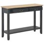 Console Table Black 110x35x80 cm Wood Image 3