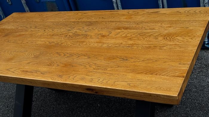 Solid Oak Dining Table 180cm, Ex Display Like New