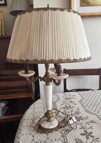 Ornate vintage brass table lamp