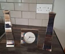 Jasper Conran Silver Plated Clock and Candlestick Holders