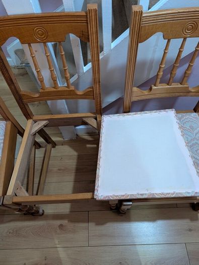 Set Of Six Contemporary Pine Dining Chairs