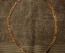 Mens Gold Figaro Chain 9ct. 35.7g