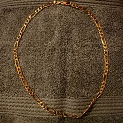 Mens Gold Figaro Chain 9ct. 35.7g