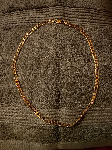 Mens Gold Figaro Chain 9ct. 35.7g