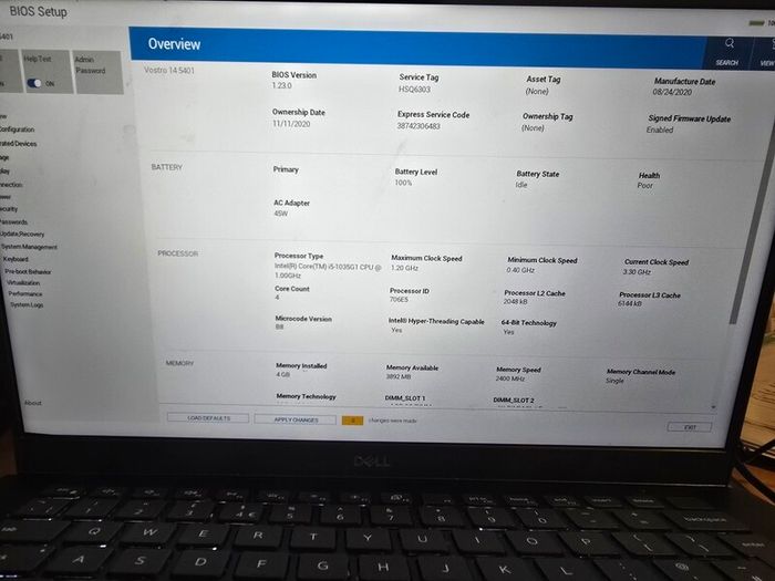 dell vostro 14 5401 10th gen i5 (see description)