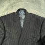 Samuel Windsor Mens Pinstripe Wool Suit 40R W36 Navy Stripe Classic Fit Image 4