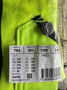 Blaklader Women's Hi-Vis trousers (Women's size 16R)