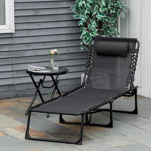 Folding Sun Lounger, 3 Positions (FREE SHIPPING)