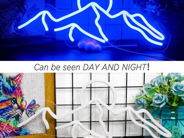 Desert Sunset Neon Light Sign Blue Led Neon Signs for Bedroom Landscape Shape Neon Wall Lights Light Signs Custom Made Neon Lights (FREE POSTAGE)