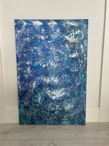 "Echoes of the deep" abstract painting