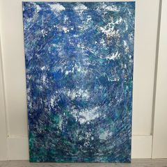 "Echoes of the deep" abstract painting