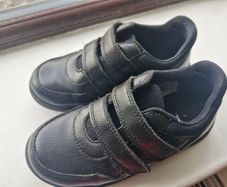 2 pairs of Boys black school shoes size 12