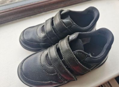 2 pairs of Boys black school shoes size 12