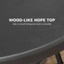 Foldable Round Garden Table for 4, Outdoor Dining Table with HDPE Tabletop and Steel Frame, 80 x 80 x 73 cm, Dark Grey Image 4