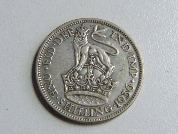 George the Fifth silver shilling