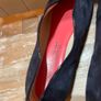 Flats shoes Pas De Rouge navy suede leather, red insole Size 38/5 Image 6