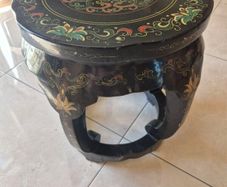 Chinese Black Lacquer Side Table