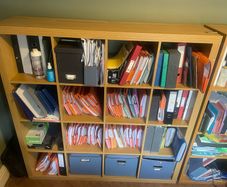 IKEA oak Kallax Storage shelving