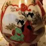 Beautiful Vintage Japanese Kutani Pitcher/Creamer with Geisha Pattern. Image 9
