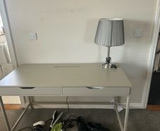 Deal/ dressing table and lamp
