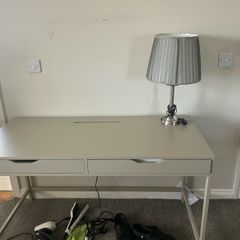 Deal/ dressing table and lamp