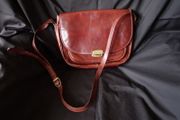 Large classic sturdy Vintage brown Leather hand Bag ADAX