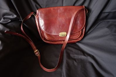 Large classic sturdy Vintage brown Leather hand Bag ADAX