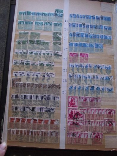 A nice collection of Stamps from India, presented in the stock book