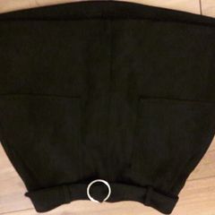 Bershka black suede skirt size UK small