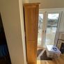 solid oak cabinet with glass doors Image 2
